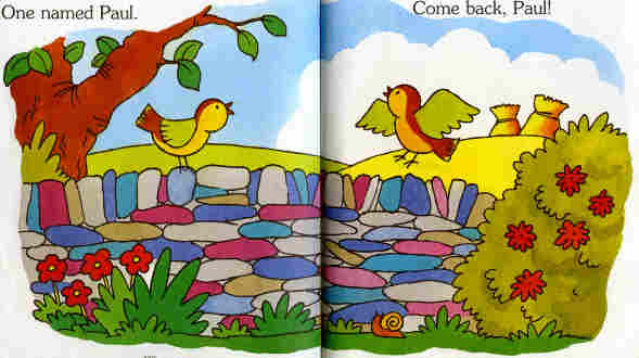 double spread picture in a child's book